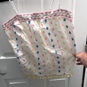 Lilly Pulitzer white top with multicolor polka dots